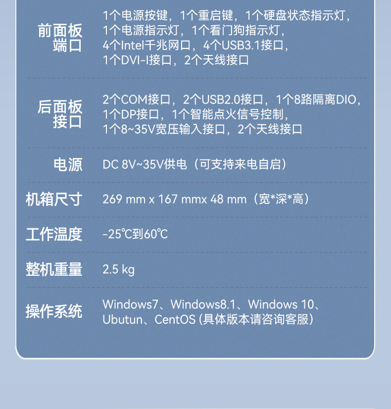 pa集团官网入口无风扇嵌入式工控机,环境监测工业电脑,DT-3004-H310