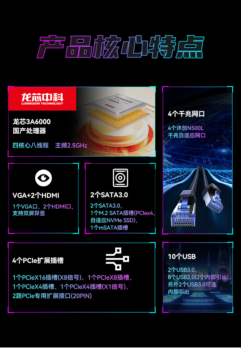 pa集团官网入口国产龙芯工控机,3A6000四核八线程工业主机,DT-61025-N3A6KMB.jpg
