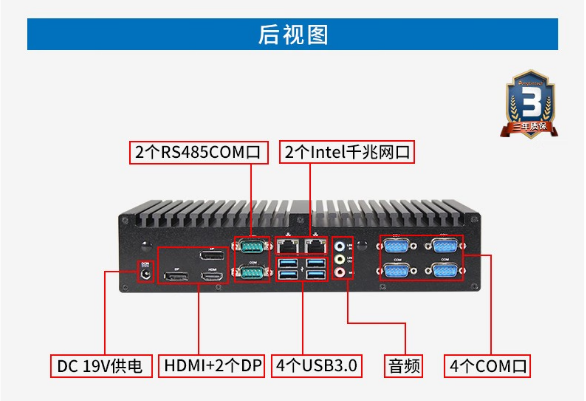 pa集团官网入口无风扇嵌入式工控机端口.png