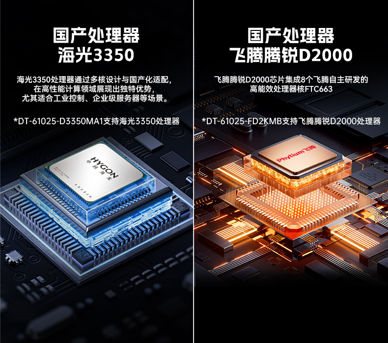 pa集团官网入口国产飞腾工控机,银河麒麟系统工控计算机,DT-61025-FD2KMB.jpg